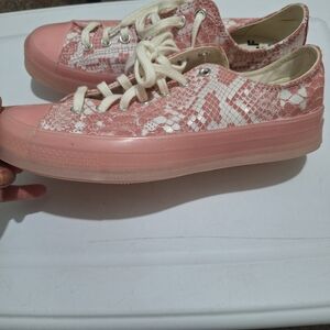 Converse X Wolf Gang Pink and White Sneakers NWOT